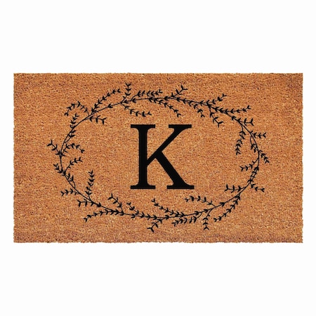 Calloway Mills Monogram Door Mat, Black, Natural, 30 in W x 48 in L 108363048K
